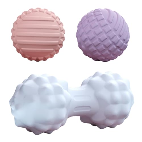 xiluuyou 3 PCS Bolas Masaje, Bolas de Masaje Miofascial, Massage Balls para Rehabilitación, Masajeador de Pies y Manos de Aliviar Fascitis Plantar, Elimina Dolores Musculares