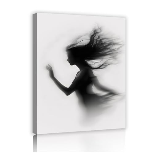 Affiche murale femme noir silhouette minimaliste pour cadre intérieur nordique