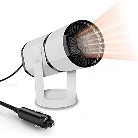 12V Car Heater,150W 2 in 1 Portable Car Fans with Heating & Cooling Function,Plug in Cigarette Lighter,Fast Heating 360° Rotary Defroster Defogger,Mini Auto Car Heater for Car Windscreen Cleaning Cover