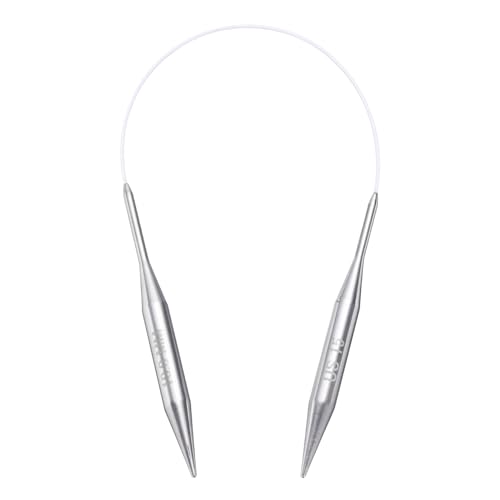 Aiguilles à tricoter rondes en acier inoxydable de 40 cm pour créations tricot