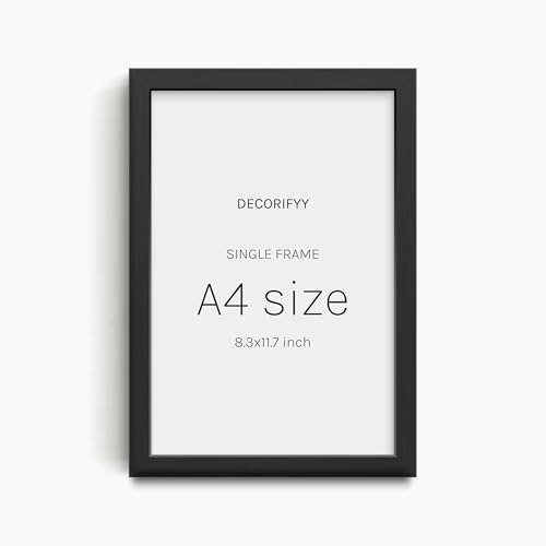 Image of Premium Single Photo Frame for Wall Decor and Home Decor (Black, A4)