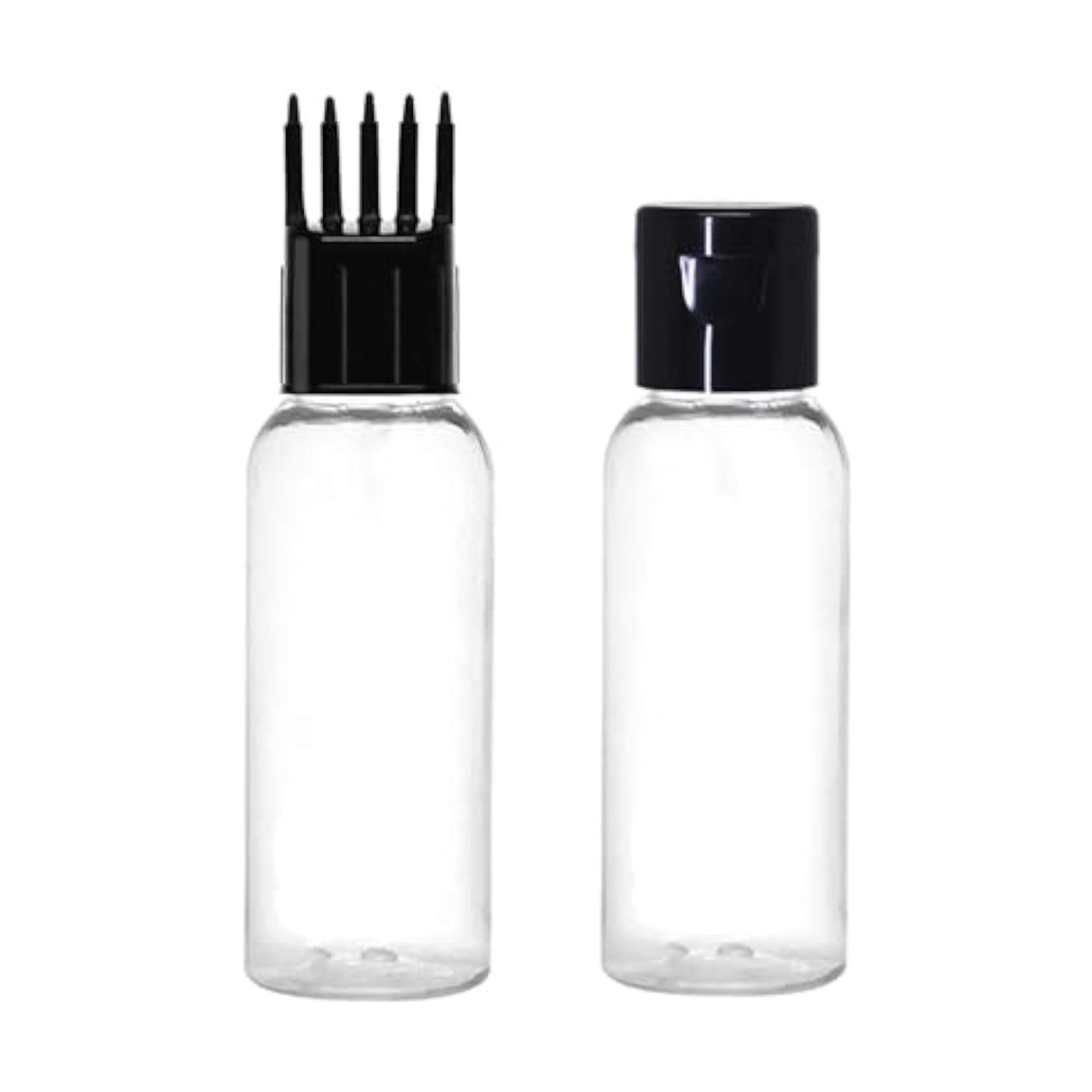 30ml Clear Plastic Comb Applicator Bottle with Flip Cap