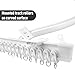 MWDSUP Ceiling Curtain Track, Flexible Bendable Curtain Track 9.8ft White Curved Curtain Track Ceiling Wall Mounted Curtain Slide Track System Set for RV, Bay Window, Room Partition (White, 3m/9.8ft)