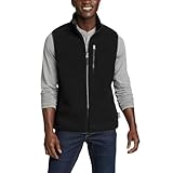 Eddie Bauer Men's Quest 300 Fleece Vest, Black, Large
