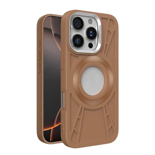 Coque iPhone 16 magnétique silicone antichoc marron : protection aimantée et housse de téléphone