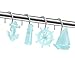 Nautical Shower Curtain Hooks, Tropical Ocean Style Blue Anchor, Rudder, Sailboat, and Lighthouse, Glow in The Dark Summer Bathroom Decor Accessories, Fun Voyage Unique Sea Theme