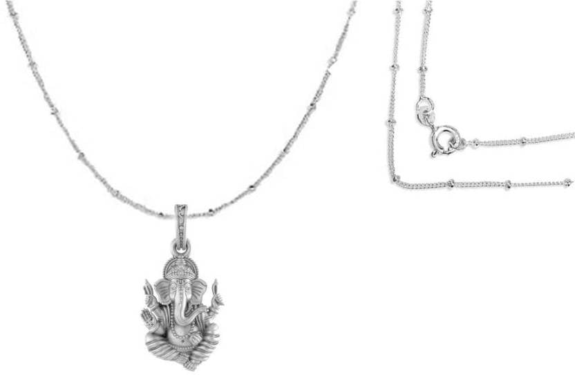Pendentif en argent sterling 925 Ganesha petit modèle ciselé main