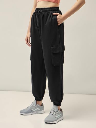 Image of Bewakoof Air 1.0 Women's Solid Oversized Plus Size Joggers