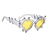 Demsyeq Gafas de sol para mujer, gafas de sol gruesas, gafas de sol irregulares UV400 para mujeres y hombres, gafas de sol de moda con visera, gafas de sol Y2K envolventes, Gray, Refer to description