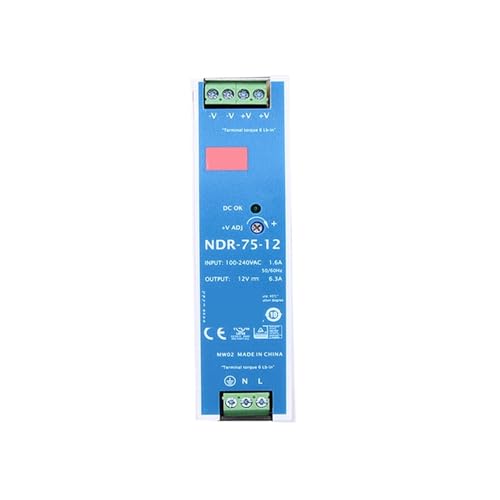 Alimentation à découpage NDR-75 transformateur rail DIN 12V 220V DC