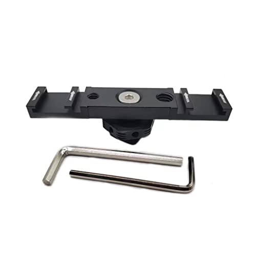 Staffa di estensione a doppia testa per microfono a luce LED per monitor DSLR