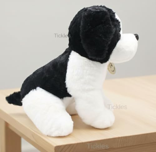 Image of Tickles Puppy Dog Soft Stuffed Plush Animal Toy for Kids Birthday Gift (Color: Black; Size: 30 cm)