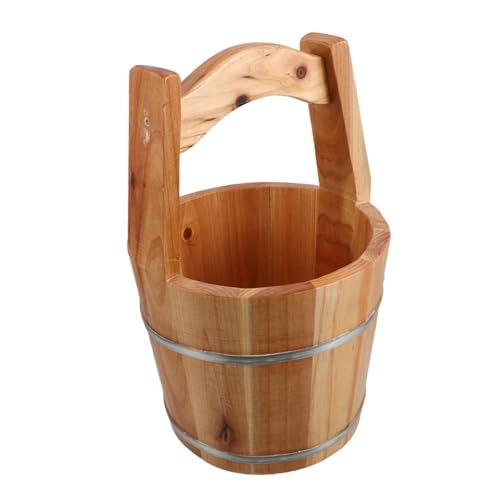 Cubeta de madera artesanal para spa y baño