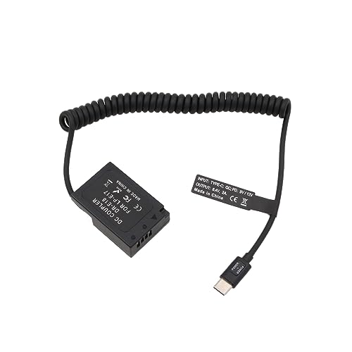 Batería simulada LP-E17 USB C HangTon para Canon EOS R8 R10 y RP con cable PD DR-E18 3