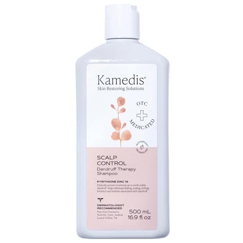 KAMEDIS Scalp Savior Itchy Dry Scalp Treatment & Seborrheic Dermatitis Relief. Anti Dandruff Shampoo Clinically Formulated With Zinc Pyrithione & Salicylic Acid. Gentle SLS Free Formula. 16.9 Fl Oz