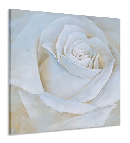 Transform Your Space With Yihui Arts White Rose Canvas Art