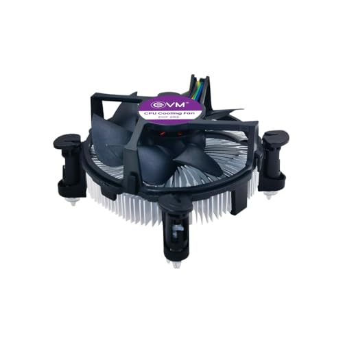 Image of EVM EnAero CPU Cooling Fan | 2200 RPM | 36 CFM Airflow | Heat Sink Included | Super Silent | Anti-Vibration Design | Universal Intel & AMD Socket Support | Durable Build | 1 Year Warranty (ECF-252)