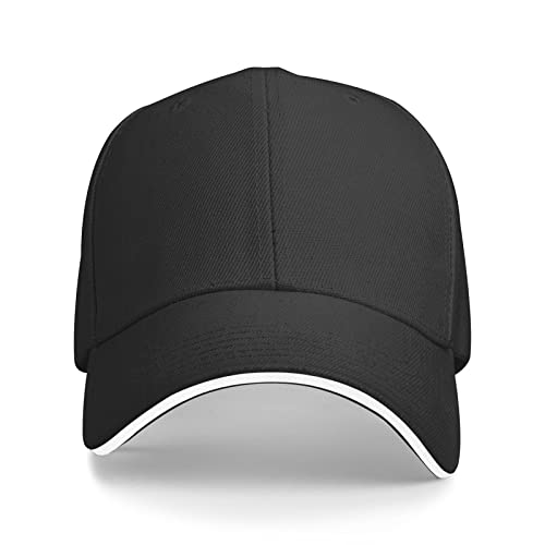 ZJHCEUS Custom Baseball Cap with Logo, Adjustable, Black