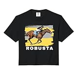 Robusta Horse Gear, Horse Racing, Santa Anita, Del Mar Horse Comfort Colors Crop Top