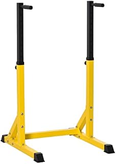 HOMCOM 83.5L x 71.5W x 126H cm Dip Station Chin Up Parallel Bars Pull Up Power Tower Home Gym Workout Bicep Tricep Fitness Equipment Height Adjustable