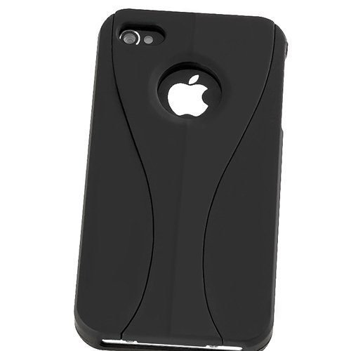 Black 3-Piece Snap On Hard Case Cover For At&T Verizon Sprint Apple Iphone 4 4S #TOP4