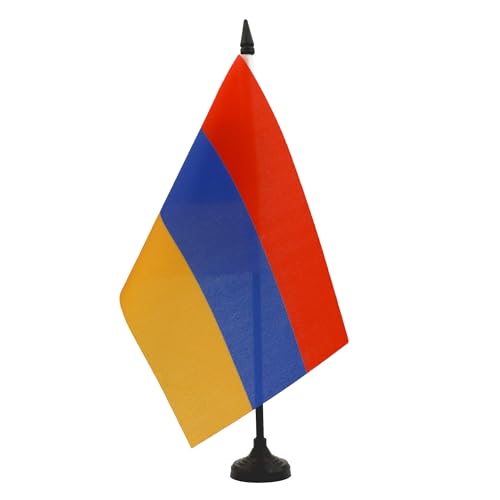 AZ FLAG Bandiera Da Tavolo Armenia 21x14 cm - Piccola Bandierina Armena 14 x 21 cm