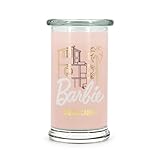 Vela perfumada Barbie™, Dream Candle, aroma veraniego de coco y ámbar, 18,1 x 9,9 cm, regalo para fans de Barbie, rosa