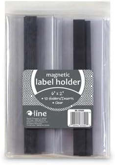 C-Line Magnetic Label Holders, Rigid PVC, Clear, 2 x 6, 10/PK (87820) image 5