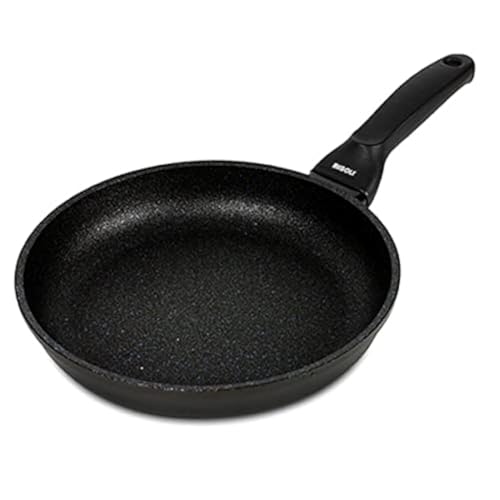 Risoli Padella BLACKplus® Alluminio PRESSOFUSO Antiaderente El Diamant Ultra Resistente FRYPAN Made Italy (28 CM)