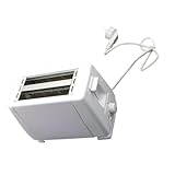Máquina para hacer pan en casa: configuraciones de temperatura de 6 engranajes, puede girar los engranajes libremente, mini tostadora de 2 rebanadas