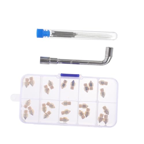 Cabilock Printing Nozzle Printer Brass Nozzles for DIY Tools Includes Printer Cleaning Needles and Wrench and Maintenanc