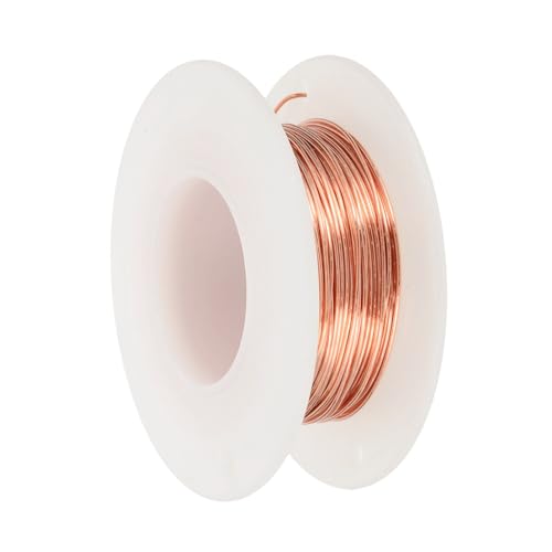 Fil de cuivre naturel 99.9% PATIKIL 22 gauge 0.6mm pour création bijoux et perles 15m