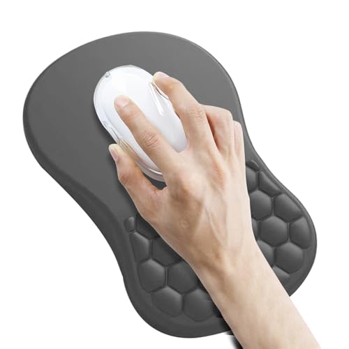 Tapis de souris ergonomique anti-dérapant en mousse mémoire contre la fatigue