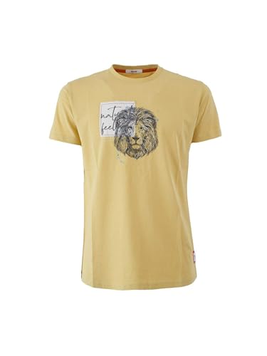 T-shirt jaune Yes-Zee T743 CW01 vêtement mode homme coton col rond