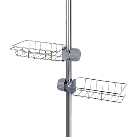 SPDYCESS 2pcs Shower Caddies No Drill in Stainless Steel, Bathroom Shower Accessories Holder Shelf, Rustproof Shower Organizer Shampoo Body Puff Hanging Holder, for Toiletries Storage and Organization Cover