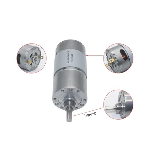 Moteur à Engrenages JGB37-545 à Couple Élevé pour Robotique 24V