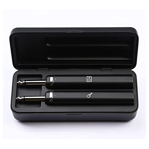 BrianFay Wireless Guitar System Rechargeable Charging Case Can Last for 36 Hours UHF Band Transmitter Receiver for Guitar and Bass Audio Instruments (Black)