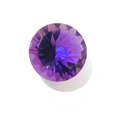 Améthyste véritable taille ronde, pierre précieuse seule de 28.37 carats