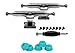 32mm Prodigy Gen2 Pro Fingerboard Trucks - Pro Style Base and Hanger with Custom Pivot Tuning and Pro Duro Bubble Bushings - Silver Colorway