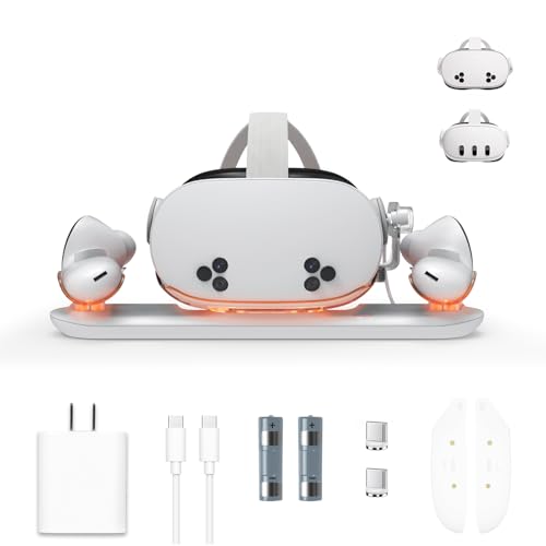 Station de charge pour Meta Quest 3S et Quest 3 avec batteries