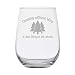 Camping Accessories - Camping without Wine is Just Sitting in the Woods - Camper Gift - Stemless Wine Glass - Glamping RV Kitchen Accessories - Happy Camper - Funny Gifts - Camping Tent