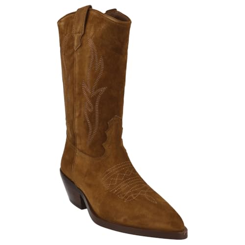 ALPE Botas de Piel Holly marrón