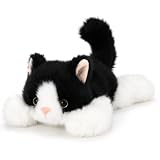 Cute Tuxedo Cat Stuffed Animal Soft Kitten Plush Toy Gift for Kids 7.1'