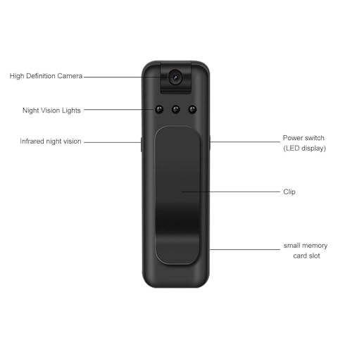 Image of Drumstone 10 𝒀𝒆𝒂𝒓𝒔 𝑾𝒂𝒓𝒓𝒂𝒏𝒕𝒚 1080P Mini Body Camera with Magnetic Mount, WiFi Video Recorder, Night Vision, Loop Recording, Built-in 32GB Memory, Wearable Security Camera for Home