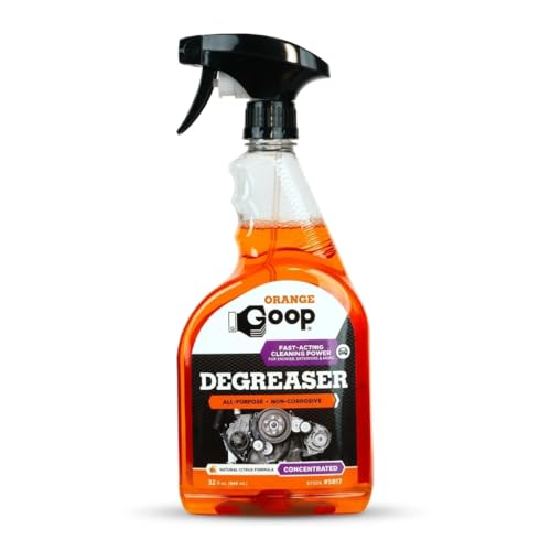 GOOP Orange Heavy-Duty Degreaser Spray, Citrus-Based Formula for Automotive & Home Use, Removes Grease, Oil & Grime, 32 fl oz