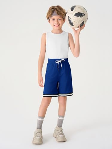 Haloumoning Boys Athletic Basketball Shorts Kids Mesh Active Quick Dry Shorts with Pockets 5-14 Years2