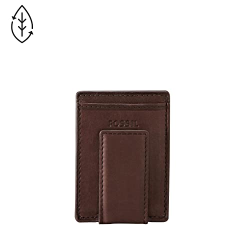 Fossil Men's Townsman Quartz Leather Chronograph Watch, Color: Smoke, Brown (Model: Fs5522) Men's Ingram Leather Minimalist Front Pocket Card Case Wallet, Brown #TOP4