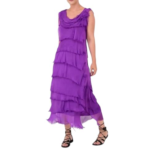 Robe longue plissée bohème Italian Lagenlook pour vos soirées d'été