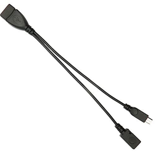 2-in-1 Micro USB to USB Power Cord, FHBDZVV Micro OTG Cable and Power Cable for Streaming Media Devices/Keyboards/Nintendo Switch/SNES/NES Classic Mini/Android Phone or Tablet/Alexa TV Stick 4K