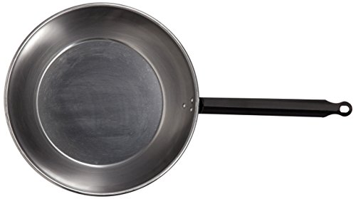 La Valenciana Vaello Sartén de Acero Pulido, 24 cm, aleado, Negro